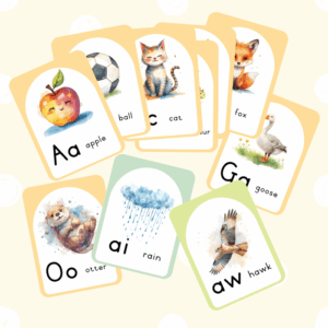 Alphabet And Phonics Cards | Whimsical Nature Inspired | English